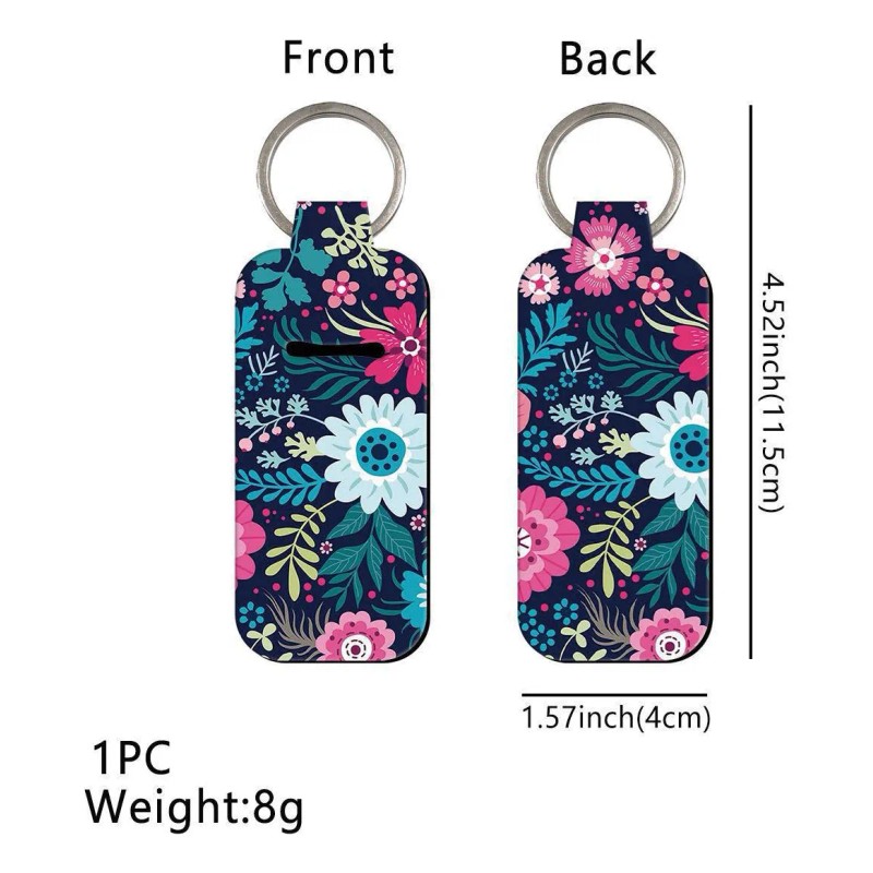 Set De Pintalabios Con Forma De Flor, Llavero Con Funda