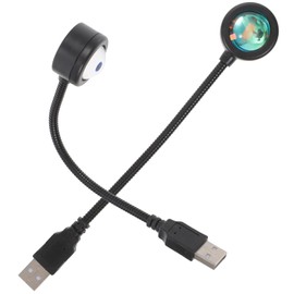 WHAMVOX 2 Pcs USB Sunset Projection Lamp Led Night Light for Home Decor Party Relaxation Colorful Sunset Effect for Bedroom Living Mood Lighting Solution