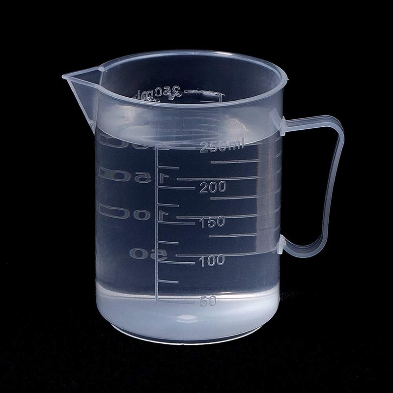 Othmro 250ml Plastic Measuring Cup, Graduated Beaker Measuring Jug with