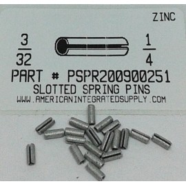 AMERICANINTEGRATEDSUPPLY.COM 3/32X1/4 SLOTTED SPRING PINS STEEL ZINC PLATED (100)