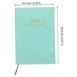 Operitacx Akademischer Planer Notizbuch Wöchentlicher Zeitplaner für Schule Büro Zuhause Tragbares Notizbuch Hochwertiges Papier für Effektive Planung und To Do Listen Grün Design