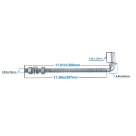 Dailydanny J-Bolt Post Hinge with 5/8" Hinge Pin Galvanized Post Gate Hinge for Chain Link Fence, Washers & Nuts Included (12" (2 Pcs))