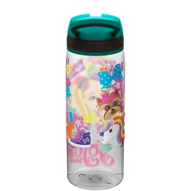 Zak Designs Jojo Siwa - Botella de agua para niños con pajita y lazo de transporte integrado, botella de agua duradera con boca ancha y diseño resistente a las roturas es perfecta para niñas (25 onzas, verde, Tritán, sin BPA), azul Jojo Siwa