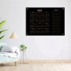Vaha Visuals Black Acrylic Wall Calendar,Famil - 28" x 20"