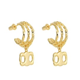 18k Gold Plated Earrings Jewelry for Woman | Luxury Small Gold Hoop Earrings for Women Sustainable Jewellery | Lightweight, Hypoallergenic, Size chart, Brass, Cubic Zirconia