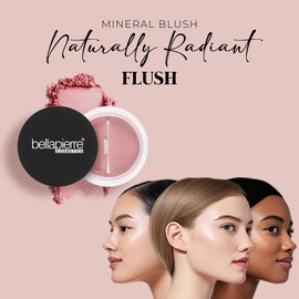 bellapierre Mineral Blush Warms Complexion for a Healthy Glow | Non-Toxic & Paraben Free | Hypoallergenic | Loose Powder – 4 Grams – Desert Rose