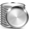Honeydak 10 Pcs 18/8 Stainless Steel Plates 8 Inch Silver