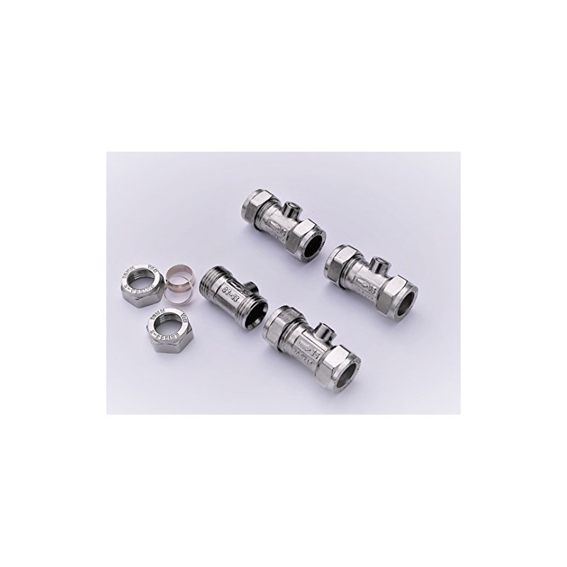 Visua 15mm Compression Isolation Valves - Pack of 4