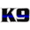 KustomSkinz Stickers K9 Sticker Police K-9 Blue Line Decal 4" x 2"