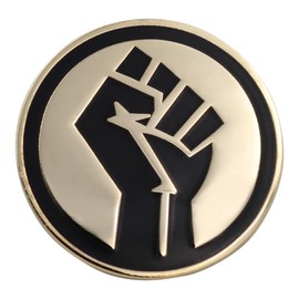 REAL SIC Raised Fist BLM Lapel Pin - Black Lives Matter Pin for Jackets, Backpacks, Bags, Hats & Tops