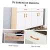 WOONEKY 5 Set Solid Wooden Cabinet Pull Handles Durable Furniture