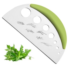 Leogony 7 Holes Herb Stripper Tool, Stainless Steel Herb Cutter for Kale Mint