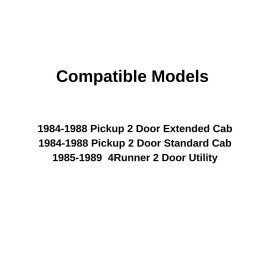 NAGD Fits 84-88 Toyota Pickup 85-89 4Runner Passenger Side Door Window Glass W/O Vent