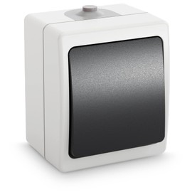 greate Wet Room Toggle Switch Surface-Mounted - Surface-Mounted Switch 1-Gang IP54 250 V 10 A Surface-Mounted Light Switch Surface-Mounted Wet Room Switch Outdoor Wet Room Switch