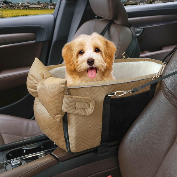 Prpeko Small Dog Car Seat,Portable Dog Seat with Soft Washable