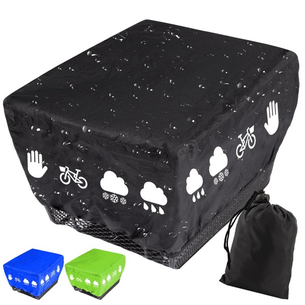 LUKIUP Bicycle Basket Rain Cover Rear 45 x 45 cm