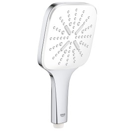 Grohe 26551LS0 Rainshower 130 SmartActive Cube, Shower and Shower System, Hand Shower with 3 Jet Types, Moon White