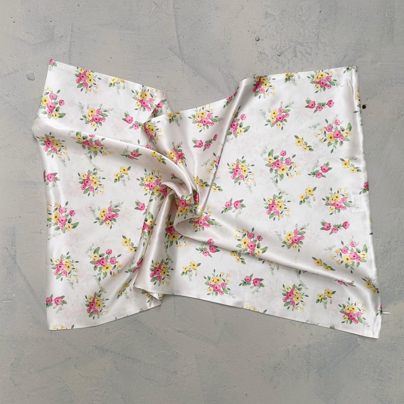 %100 Pure Mulberry Silk Satin Pillowcase, 22 mm Printed, Standard