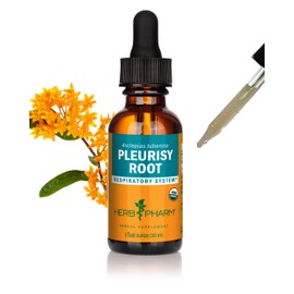Herb Pharm Certified Organic Pleurisy Root Liquid Extract for Respiratory System Support 1 Fl Oz