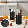 Ixydor 2 Pieces Kitchen Utensil Holder for Countertop, Black Stainless