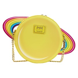 Lisa Frank: Yellow Rainbow Ring Saturn Crossbody Bag