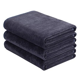 HOPESHINE Toallas Gimnasio Microfibra Secado rápido Toallas Deportivas Gym Toalla Viaje Paquete de 3, 40cm X80cm,Gris