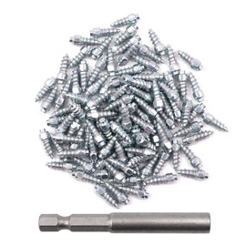 Ieron 100 pcs Screw in Tire Studs, 4x12 mm Wheel Tyre Studs for Winter Snow Tire Spikes with Installation Tool, for Mountain bikes, Electric Vehicles, Scooters, Motorcycles, Cars