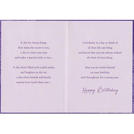 Designer Greetings Hummingbird on Purple: Touch of Joy Religious : Inspirational Birthday Card