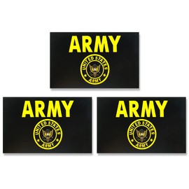 JBCD US Army Gold Crest Flag Magnet Decal - for Car SUV Truck, 3 Pack, 3x5 Inches
