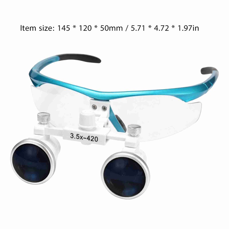 Wearable Magnifier Portable 3.5X 420mm Binocular Loupes Optical Glass Headset