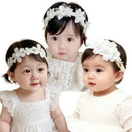 CHANJIF Hair Accessories, 3-Piece Set, Hair Band, Lace Band, Flower Design, Hair Ornament, Stylish, Commemorative Photography, Celebrations, Parties