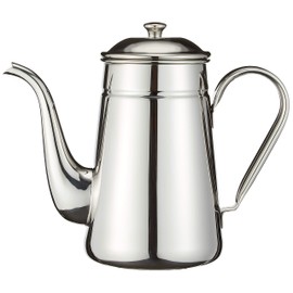 Kalita #52031 Pour-Over Coffee Pot, Narrow Spout, Stainless Steel, 54.1 fl oz (1.6 L), Drip Pot, Coffee Kettle, Can Be Used Over A Flame, Made in Japan, For Coffee Shops, Cafes, Camping, Outdoors