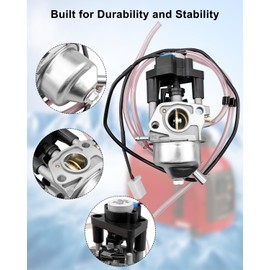 Carburetor Carb Kit Fit for Honda EU3000IS Predator 63584 56720 16042 Kipor KGE3000Ti KGE3500Ti IG3000 Huayi P19D-1 Generators, Replace 16100-ZL0-D66 16100-ZL0-D65 Fuel Oil Filter Spark Plug Kit