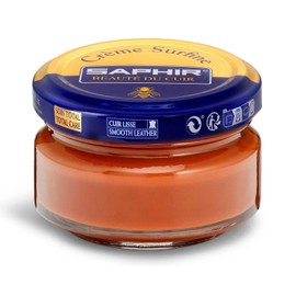 SAPHIR Creme Surfine Pommadier Shoe Polish - Beeswax Cream for Leather Products - Bronzed Brown
