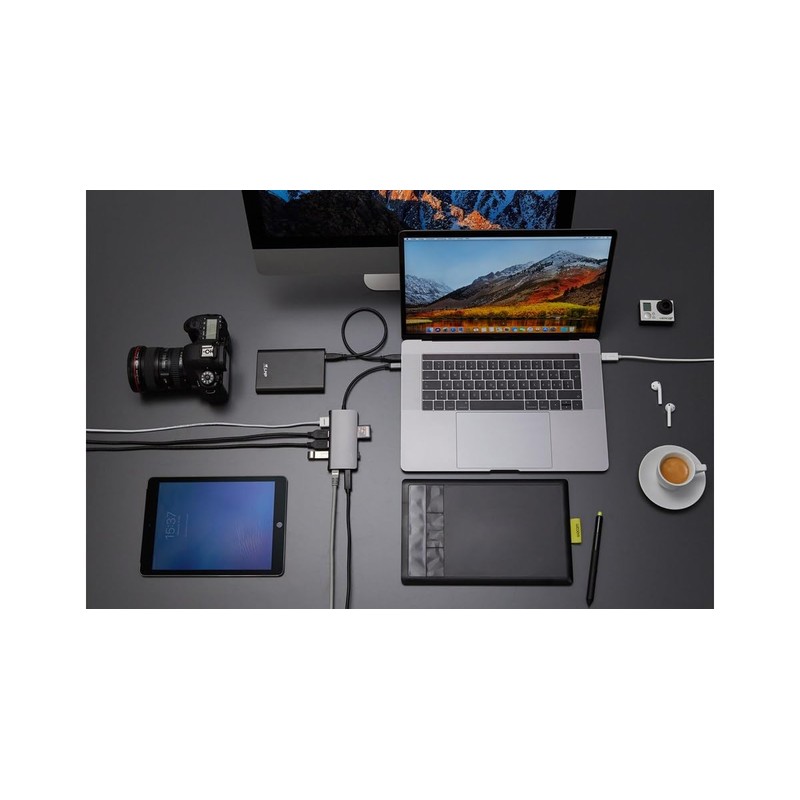 lmp 14368 USB-C Minidock with 8 Ports, Silver
