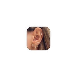 Small Stud Hoop Earrings for Women Trendy Gold Huggie Earring Sets for Multiple Piercing Dainty Earring Stacks Cartilage Earring Jewelry Gifts