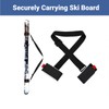 Ski Board Snowboard Back Shoulder Carry Strap Set, 2Pcs Ski