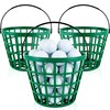Spaluck 3 Pcs Golf Ball Basket Plastic Golfball Container Green