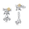 MONGAS Highland Cow Earrings Sterling Silver Cow Earring Jackets Highland
