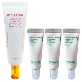 Innisfree Vitamin C Blemish Tone Up Sun Cream 50mL+(Moisture Sun Serum 10mlx3) / 이니스프리 비타민C 잡티 톤업 선크림 50mL+(수분선세럼 10mlx3)