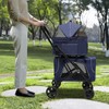 Double Dog Stroller‌ for Small Medium Dogs or Cats,Foldable Pet