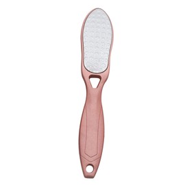 IWOWHERO Double Sided Stainless Steel Exfoliating Foot File Professional Pedicure Tool for Callus Removal for Home and Travel Pink