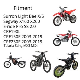 One-piece Alloy Foot Pedals for Surron Light Bee X/S/X160/X260 and E-ride Pro SS/CRF190L/CRF150F CRF230F 2003-2019/Talaria Sting MX3 MX4,Motorcycle Modified Accessories Sur-ron Parts (Black)