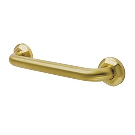 Kingston Brass DR714127 Metropolitan 12" Decorative Grab Bar, Brushed Brass