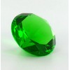 1 X Green Emerald Diamond Ring Shaped Glass Paperweight Home