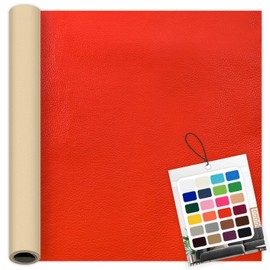 Red Leather Repair Patch, 39.3 x 19.6 Inch Self Adhesive Leather Repair Tape, Large Vinyl Leather Repair Kit for Furniture, Car Seats, Sofats, Couch, Office Chair