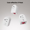 Cable Matters [ETL Listed] 3-Pack Grounded Outlet Switch with On
