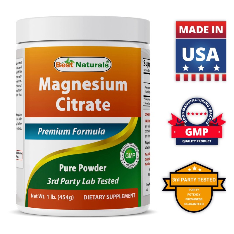 Citrato de magnesio Best Naturals 1 lb