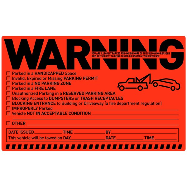 easykart labels Parking Violation Stickers Notice Parking Violation Stickers Tow