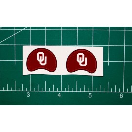 Oklahoma Sooners "Burgundy" DIECUT DECALS ONLY for OPI Football Gumball Helmets